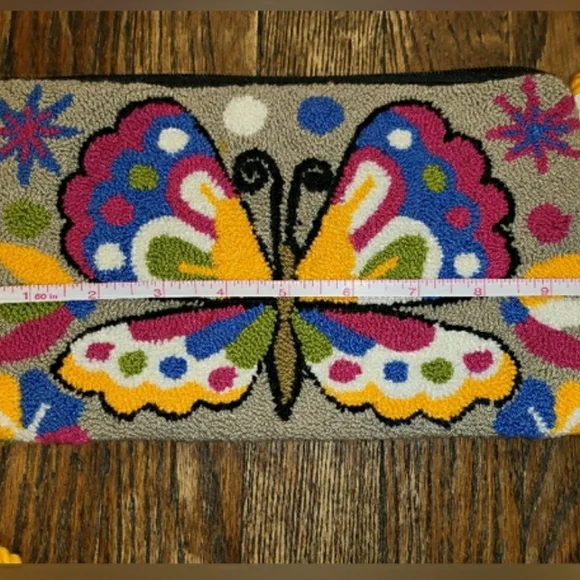 NWT! Colorful Handmade Mariposa Wayuu Butterfly Crossbody Clutch - Picture 10 of 15